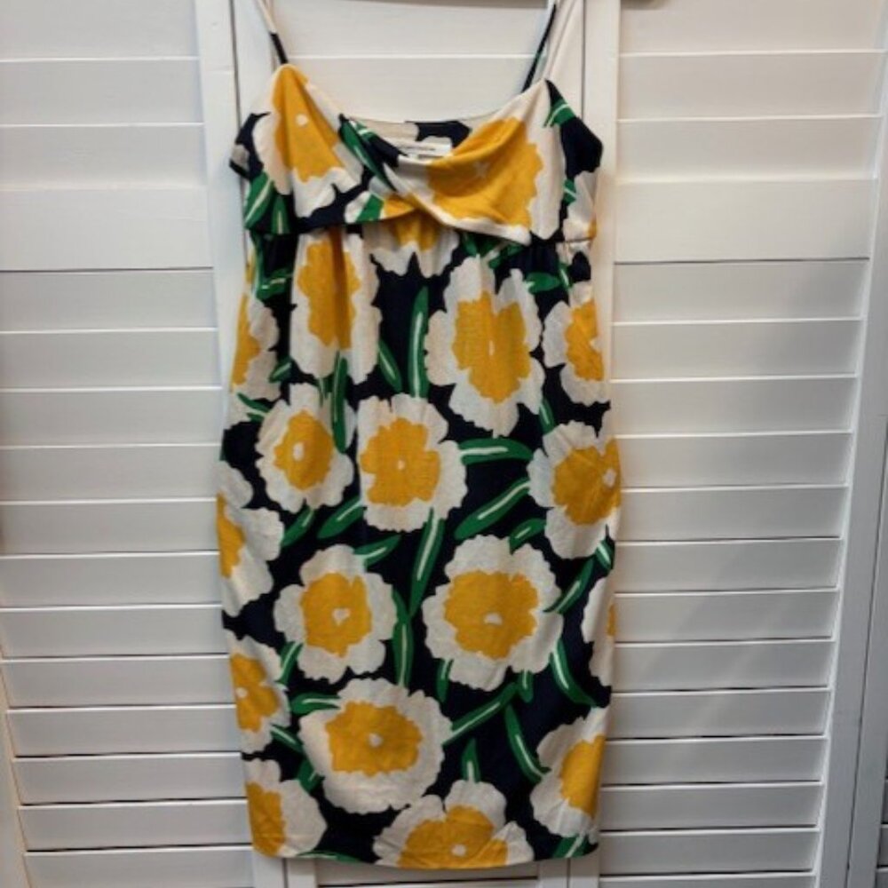 Diane von Furstenberg DVF 100% Silk Floral Spaghetti Strap Mini Dress Size 4